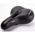 Седло комфортное с вентиляционным отверстием, 250*210мм, черное, Vinca Sport