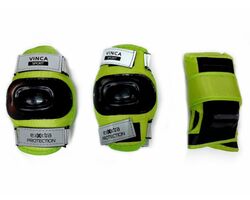 Комплект защиты детский Night Vision (наколенник, налокотник, наладонник), размер S, Vinca Sport
