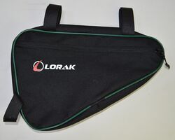 Сумка Lorak 452 под раму 31х20х5см черно-зеленый, код 45205