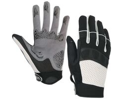 Велоперчатки PDM-369 для MTB полнразмерные серо-черные р. L, арт. 380062
