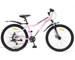 Велосипед AVENGER 26" A261DW розовый/черный (2024), Размер рамы (дюймы): 15