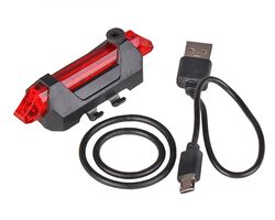 Фонарь задний COMIRON TA15 корпус: пластик, IPX4; свет: COB(5LED), 30lm; USB; четыре режима, OPP. АК
