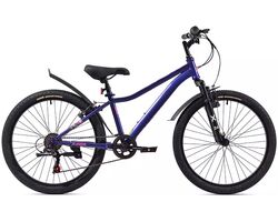 Велосипед RUSH HOUR 24" 400 V-brake ST фиолетовый (2024), Размер рамы (дюймы): 13