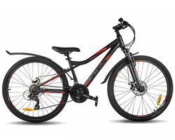 Велосипед STELS 26" Navigator 610 MD V050 черный/красный (2025), Размер рамы (дюймы): 14