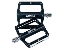 Педали 4BIKE K306SBLK, черные, 120х100х18 мм, 3 промподшипника, Cr-Mo ось, платформа из фрезерованно