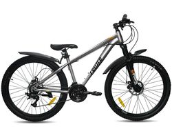 Велосипед CRUZER 24" Leonardo MD серый (2024), Размер рамы (дюймы): 12