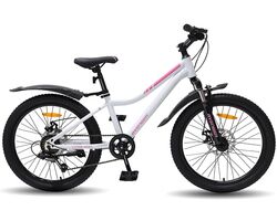 Велосипед AVENGER 22" C221DW белый/розовый (2024), Размер рамы (дюймы): 12