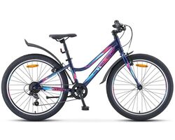 Велосипед STELS 24" Navigator 420 V V030 тёмный/синий (2023), Размер рамы (дюймы): 12